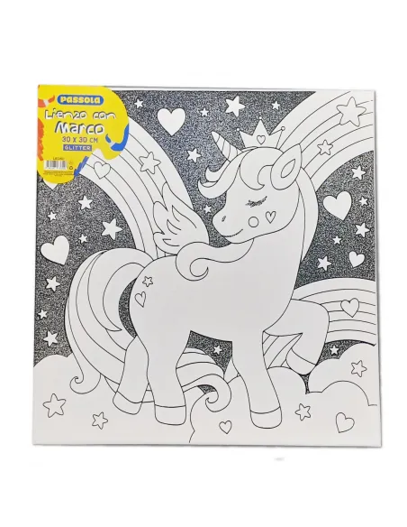 LIENZO PASSOLA GLITTER C/MARCO 30X30CM