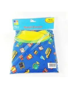 MANDIL TELA V/DISEÑOS 3-6 AÑOS AZUL/NEGRO/ROJO/BLO