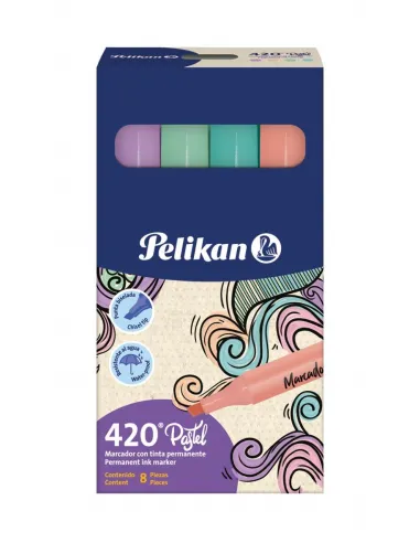 MARC. PELIKAN 420 PASTEL X 8 COL