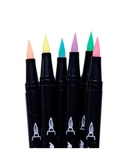 MARC ARTESCO PINCEL DOBLE PUNTA PASTEL X 6 COL