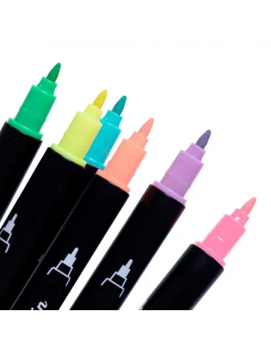 MARC ARTESCO PINCEL DOBLE PUNTA PASTEL X 6 COL