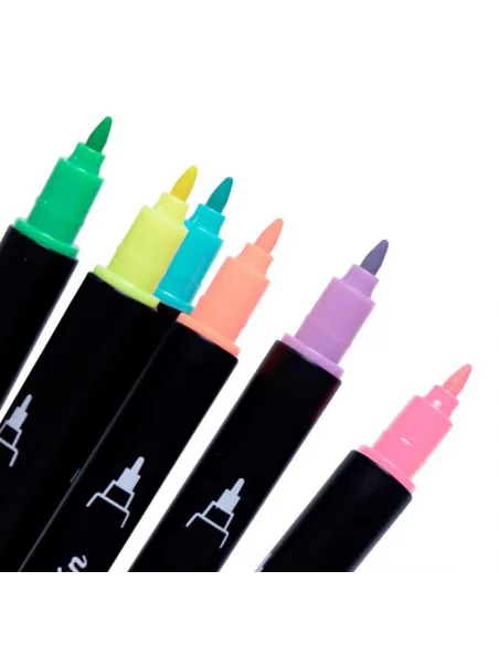 MARC ARTESCO PINCEL DOBLE PUNTA PASTEL X 6 COL