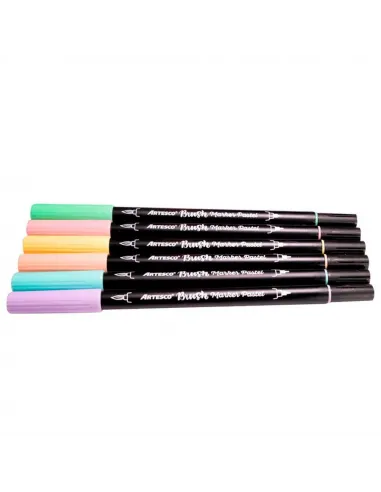 MARC ARTESCO PINCEL DOBLE PUNTA PASTEL X 6 COL