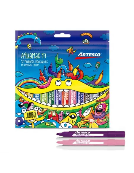 MARC ARTESCO AQUAMAX 47 JUMBO X 12 COLORES