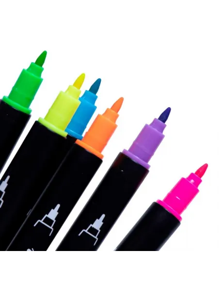MARC ARTESCO PINCEL DOBLE PUNTA NEON X 6 COL