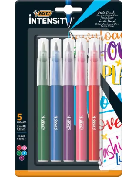 MARC. BIC INTENSITY PUNTA PINCEL BLISTER X5