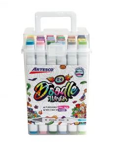 MARC. ARTESCO DOODLE ESTUCHE PLAST. 24 COL.