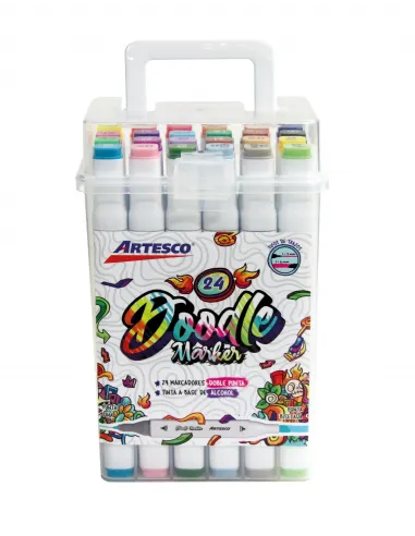MARC. ARTESCO DOODLE ESTUCHE PLAST. 24 COL.