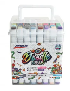 MARC. ARTESCO DOODLE ESTUCHE PLAST. 48 COL.