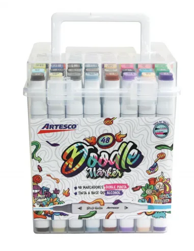 MARC. ARTESCO DOODLE ESTUCHE PLAST. 48 COL.