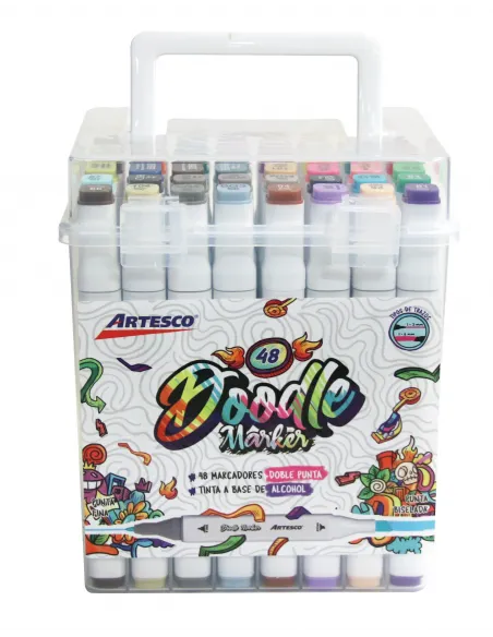 MARC. ARTESCO DOODLE ESTUCHE PLAST. 48 COL.