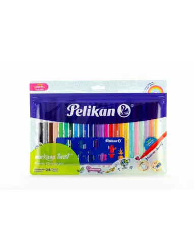 MARC. PELIKAN MARKANA TWIST X 24 COL (6 COL PASTEL)