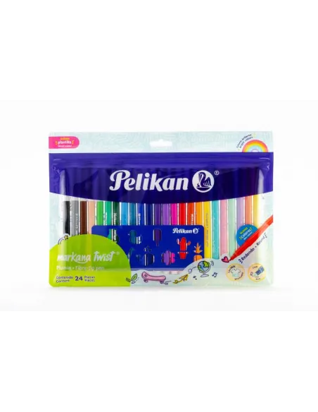 MARC. PELIKAN MARKANA TWIST X 24 COL (6 COL PASTEL)