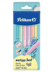 MARC. PELIKAN MARKANA TWIST X 6 COL PASTEL