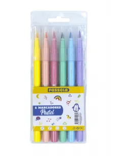 MARC. PASSOLA PASTEL PUNTA PINCEL X 6 COL