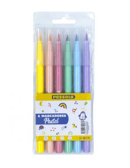 MARC. PASSOLA PASTEL PUNTA PINCEL X 6 COL