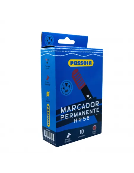 MARC. PASSOLA PERM HR58 ROJO PUNTA BISEL