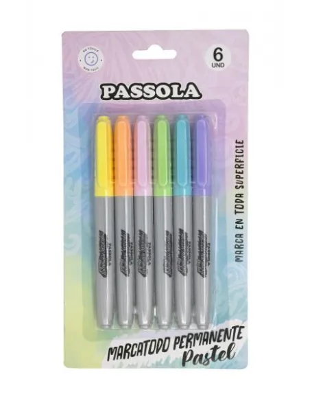 MARC. PASSOLA PERM PASTEL X 6 COL E/BLISTER