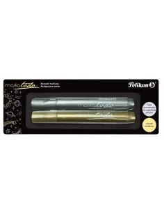 MARC PELIKAN MARKATODO METAL X 2 ORO/PLATA E/BLISTER