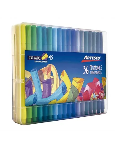 MARC ARTESCO TRIMAX A-45 X 36 COLORES CAJA PLASTICA