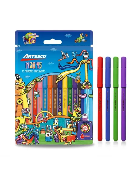 MARC ARTESCO MAX 45 ZIPLOC X 12 COL C/APLICACIÓN