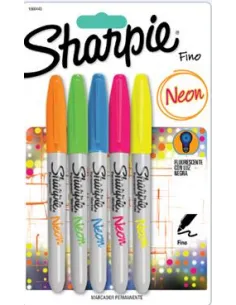 MARC SHARPIE MARCA TODO NEON X 5 COLORES [257707]
