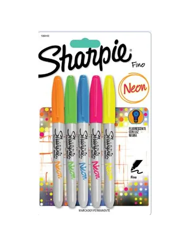 MARC SHARPIE MARCA TODO NEON X 5 COLORES [257707]