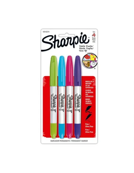 MARC SHARPIE DOBLE PUNTA FINO/ULTRA FINO 4COL [278436]