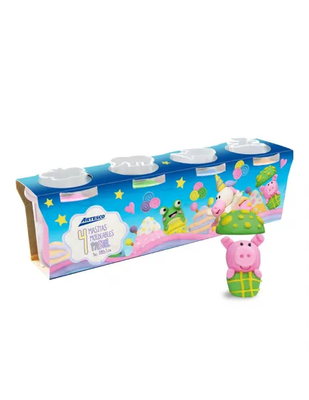 MASITA BLANDA ARTESCO X 4 5 ONZ COLORES PASTELES C/MOLDES