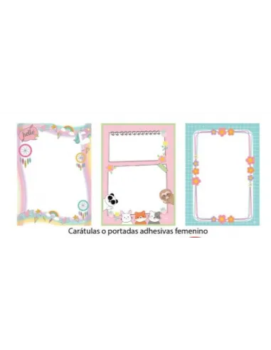 MEMBRETE P/CARATULA OIMI NIÑAS V/DISEÑOS 6UND