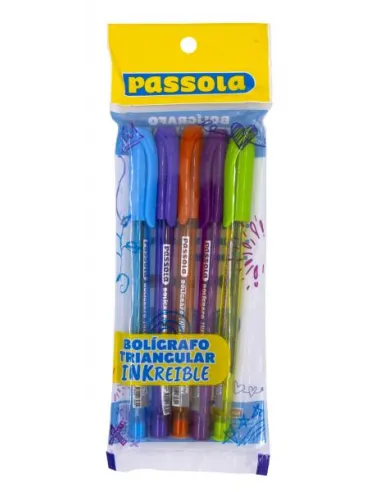 BOLIGRAFO PASSOLA INKREIBLE  P/M X5 COLORES