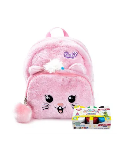 MOCHILA LONDON PLUSH CAT ROSADA LMM202501-RS