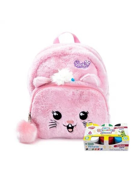 MOCHILA LONDON PLUSH CAT ROSADA LMM202501-RS