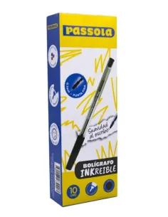 BOLIGRAFO PASSOLA INKREIBLE P/F NEGRO X10
