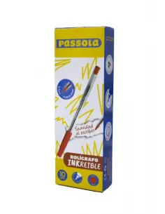 BOLIGRAFO PASSOLA INKREIBLE P/F ROJO X10