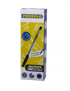 BOLIGRAFO PASSOLA INKREIBLE P/M NEGRO X10