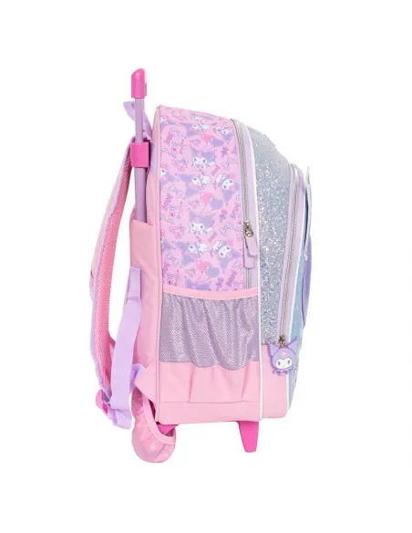 MOCHILA CON RUEDAS ESCOLAR KUROMI ROSADO DWE178334-RS