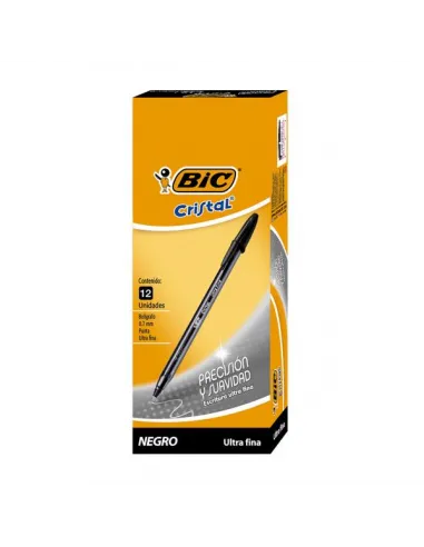 BOLIG BIC CRISTAL ULTRA FINE NEGRO PRECISION