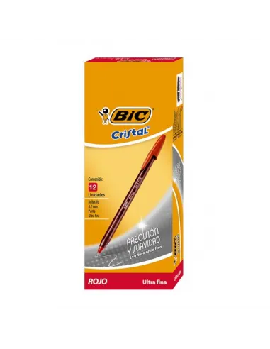 BOLIG BIC CRISTAL ULTRA FINE ROJO PRECISION