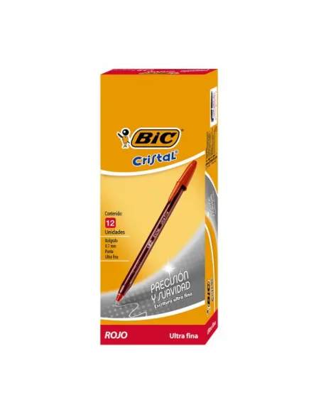 BOLIG BIC CRISTAL ULTRA FINE ROJO PRECISION
