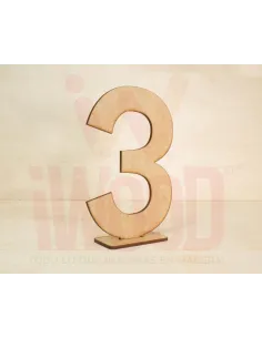 NUMERO MADERA S/PINTAR 15X10CM NUMERO 3
