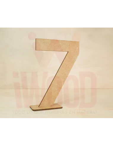 NUMERO MADERA S/PINTAR 15X10CM NUMERO 7