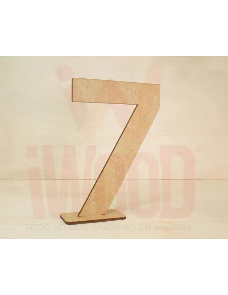 NUMERO MADERA S/PINTAR 15X10CM NUMERO 7