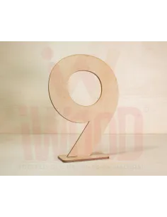 NUMERO MADERA S/PINTAR 15X10CM NUMERO 9