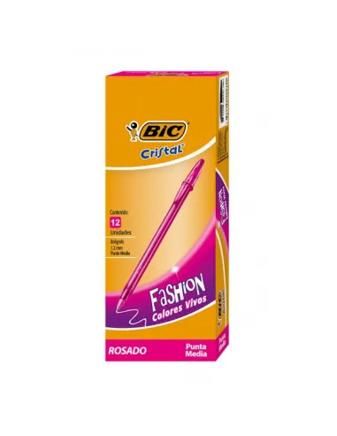 BOLIG BIC P/M CRISTAL FASHION 1.2 ROSADO