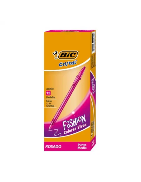 BOLIG BIC P/M CRISTAL FASHION 1.2 ROSADO