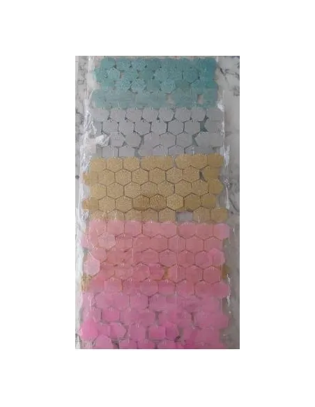 PANEL DECORATIVO SWH 4D HEXAGONOS PLATEADO 30X30CM 73J3T-5