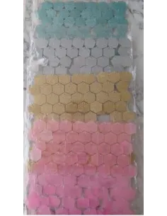 PANEL DECORATIVO SWH 4D HEXAGONOS DORADO 30X30CM 73J3T-5