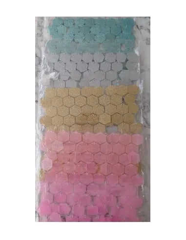 PANEL DECORATIVO SWH 4D HEXAGONOS CELESTE 30X30CM 73J3T-5