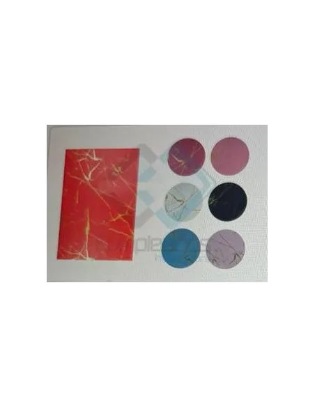 PAPEL DE REGALO MARMOLEADO 43X63CM V/COLOR IC623-4